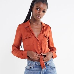 Urban Outfitters Logan Tie Front Buttondown